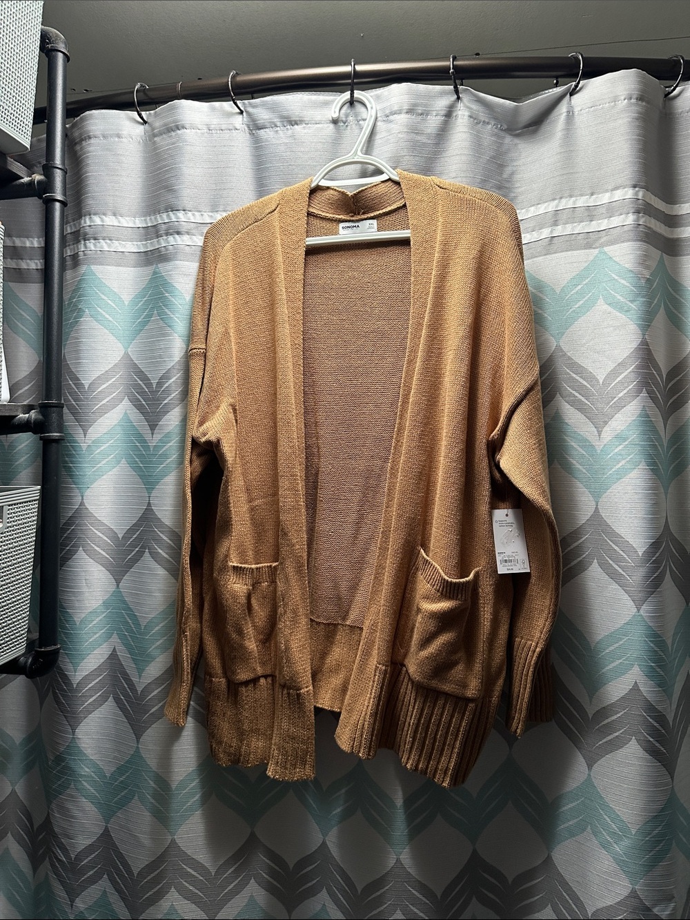 Sonoma Open-Front Cardigan in Camel Brown